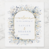 Sweet Floral Wedding Welcome ID1045 Weinetikett (Einzelnes Label)