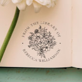 Sweet Florals | Modernes Buch "Aus der Bibliothek" Gummistempel