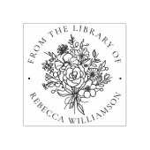 Sweet Florals | Modernes Buch "Aus der Bibliothek" Gummistempel (Prägung)