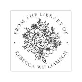 Sweet Florals | Modernes Buch "Aus der Bibliothek" Permastempel (Design)