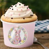 Sweet Flower Bunny Rabbit Easter Runder Aufkleber