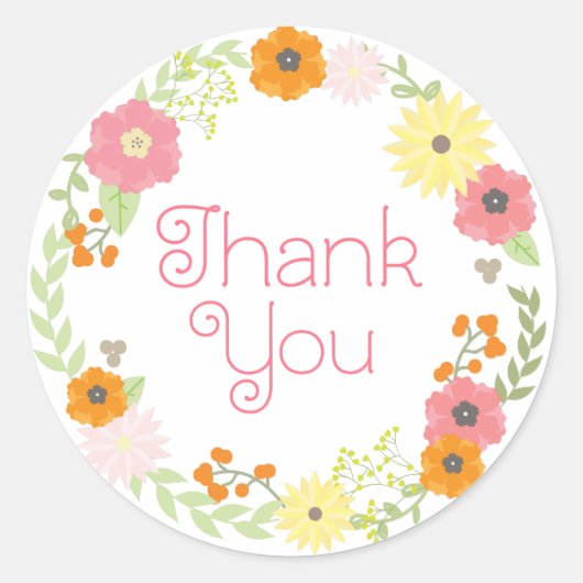 Sweet Flower Garden Danke Stickers (Vorderseite)