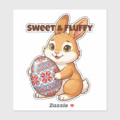 Sweet & Fluffy Bunny Vinyl Sticker (Blatt)