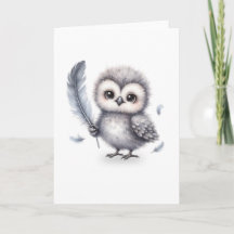 Sweet Fluffy Owl Grußkarte für einen durchdachten