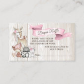Sweet Forest Woodland Girls Diaper Raffel Visitenkarte (Vorderseite)