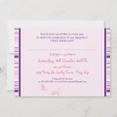 SWEET FOTO GEBURTSTAG ERSUCHT :: Grauß 3L Einladung (Rückseite)