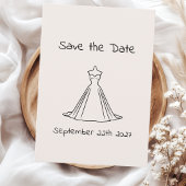 Sweet Foto Hochzeitskleid Silhouette erröten Save The Date