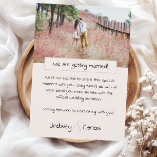 Sweet Foto Hochzeitskleid Silhouette erröten Save The Date