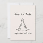 Sweet Foto Hochzeitskleid Silhouette erröten Save The Date (Vorderseite)