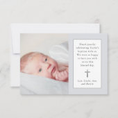 Sweet Foto Taufe Vielen Dank Karte (Vorderseite)