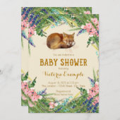 Sweet Fox Baby Dusche Einladung (Vorne/Hinten)