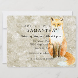 Sweet Fox Baby Dusche Einladung