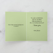 Sweet Fox Couple Sleeping Moon Forest I Liebe You Karte (Innenseite)