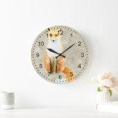 Sweet Fox Große Wanduhr (Zuhause)