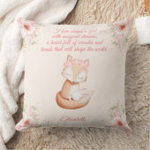 Sweet Fox Snuggling Bunny Personalisiertes Kinderz Kissen (Decke)