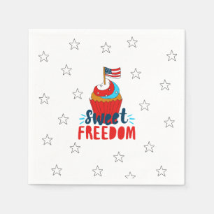 Sweet Freedom Cupcake 4. Juli Art 4. Juli Serviette