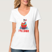 Sweet Freedom Cupcake 4. Juli Art 4. Juli T-Shirt (Vorderseite)