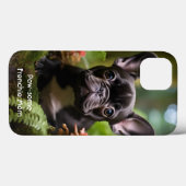 🐶 💛 Sweet Frenchie Welpe in einem Dschungel Case-Mate iPhone Hülle (Rückseite (Horizontal))
