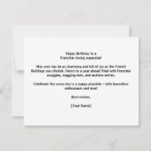 🐶 💗 Sweet Frenchie Welpe in einem Dschungel Karte (Rückseite)