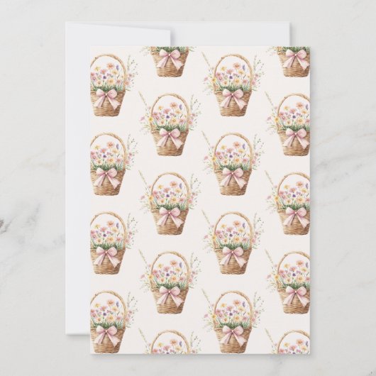 Sweet Fresh Off the Market Floral Bridal Shower Einladung (Rückseite)