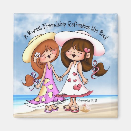 Sweet Friendship Art Magents von Dina Gerner Magnet (Vorne)