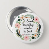 Sweet Friendship erfrischt das Soul Floral Button (Vorne & Hinten)