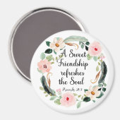 Sweet Friendship erfrischt das Soul Floral Magnet (Vorderseite/Rückseite)