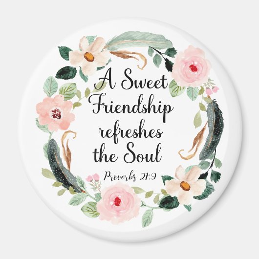 Sweet Friendship erfrischt das Soul Floral Magnet (Vorne)