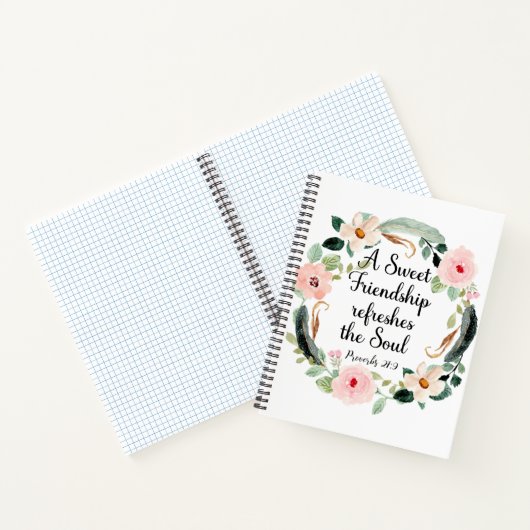 Sweet Friendship erfrischt das Soul Floral Notizblock (Innenseite)