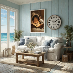 Sweet Friendship: Girl kuddelt ihren französischen Poster