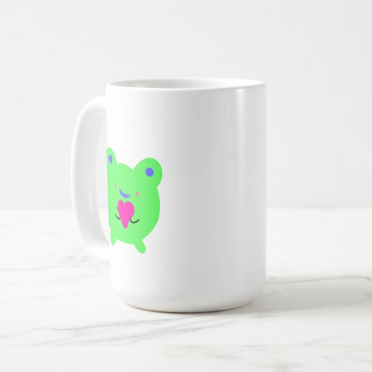 Sweet Frog mit Herz Kaffeetasse (Vorderseite Links)