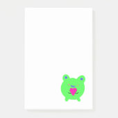 Sweet Frog mit Herz Post-it Klebezettel (Vorderseite)
