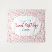 Sweet Frosted Animal Cookie Birthday Backdrop Wandteppich (Vorderseite (Horizontal))