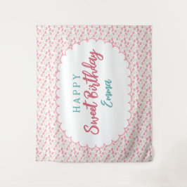 Sweet Frosted Animal Cookie Birthday Backdrop Wandteppich