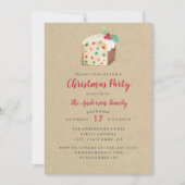 Sweet Fruitcake Weihnachten Party Einladung (Vorderseite)