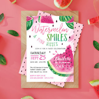 Sweet Fruity Watermelon Geburtstagsparty Einladung