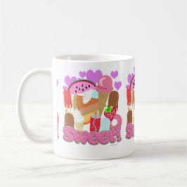 Sweet Fun Dessert Time Niedlich Food Cartoon Kaffeetasse