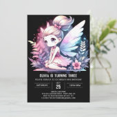 Sweet Fun Fairy Birthday Einladung (Stehend Vorderseite)
