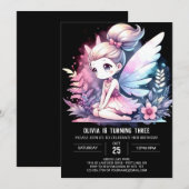 Sweet Fun Fairy Birthday Einladung (Vorne/Hinten)