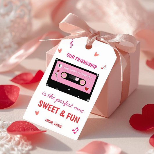 Sweet & Fun Friendship Valentine Gift Tag Cassette Geschenkanhänger