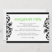 Sweet Fünfzehn Masquerade Einladung (Rückseite)