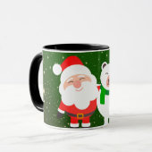 Sweet Funkelnd Green, Santa und Bär Tasse (Vorderseite Links)