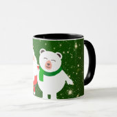 Sweet Funkelnd Green, Santa und Bär Tasse (VorderseiteRechts)