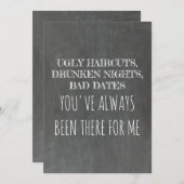 Sweet Funny Bridesmaid / Trauzeugin Vorschlag Einladung (Vorne/Hinten)