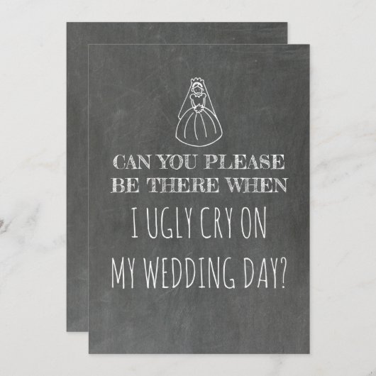 Sweet Funny Bridesmaid / Trauzeugin Vorschlag Einladung (Vorne/Hinten)