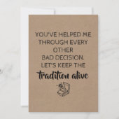 Sweet Funny Bridesmaid / Trauzeugin Vorschlag Einladung (Vorderseite)