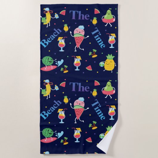 Sweet Furits Summer Pattern Strandtuch (Vorderseite)