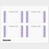 Sweet Garden Blue Geranium Blume auf beliebiger Fa Rechteckiger Aufkleber (Blatt)