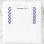 Sweet Garden Blue Geranium Blume auf beliebiger Fa Rechteckiger Aufkleber (Tasche)