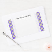 Sweet Garden Blue Geranium Blume auf beliebiger Fa Rechteckiger Aufkleber (Umschlag)